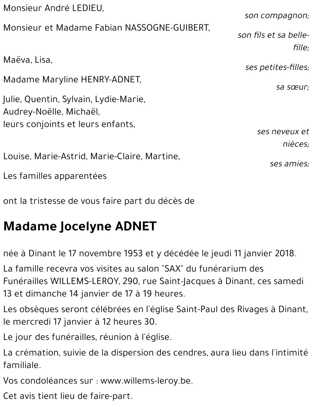 Jocelyne ADNET