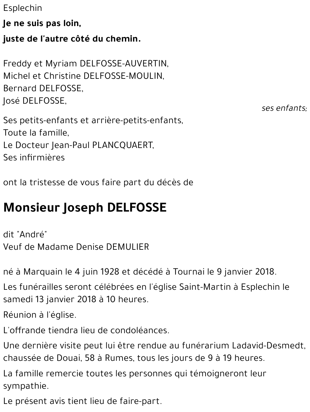 Joseph DELFOSSE