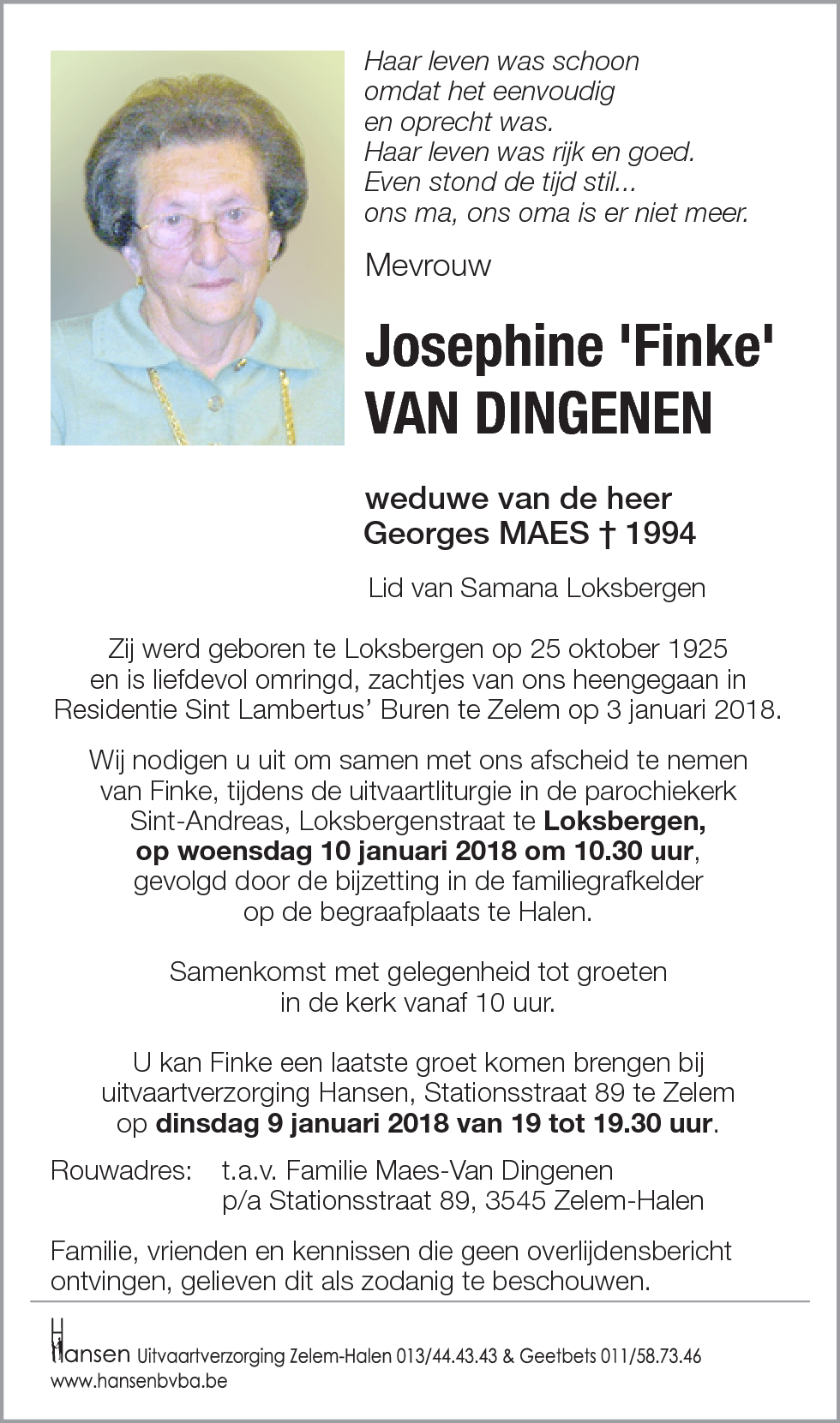 Josephine VAN DINGENEN