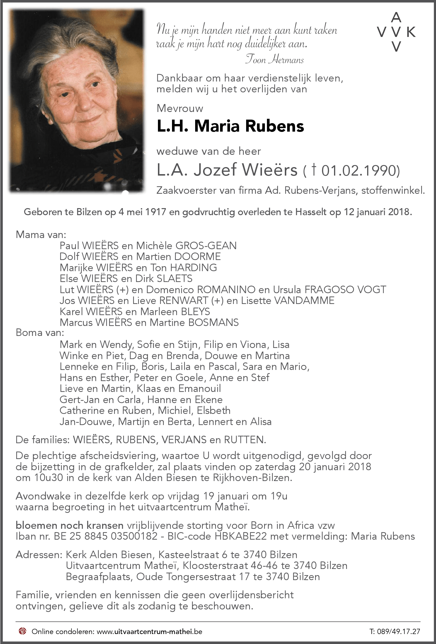 L.H. Maria RUBENS