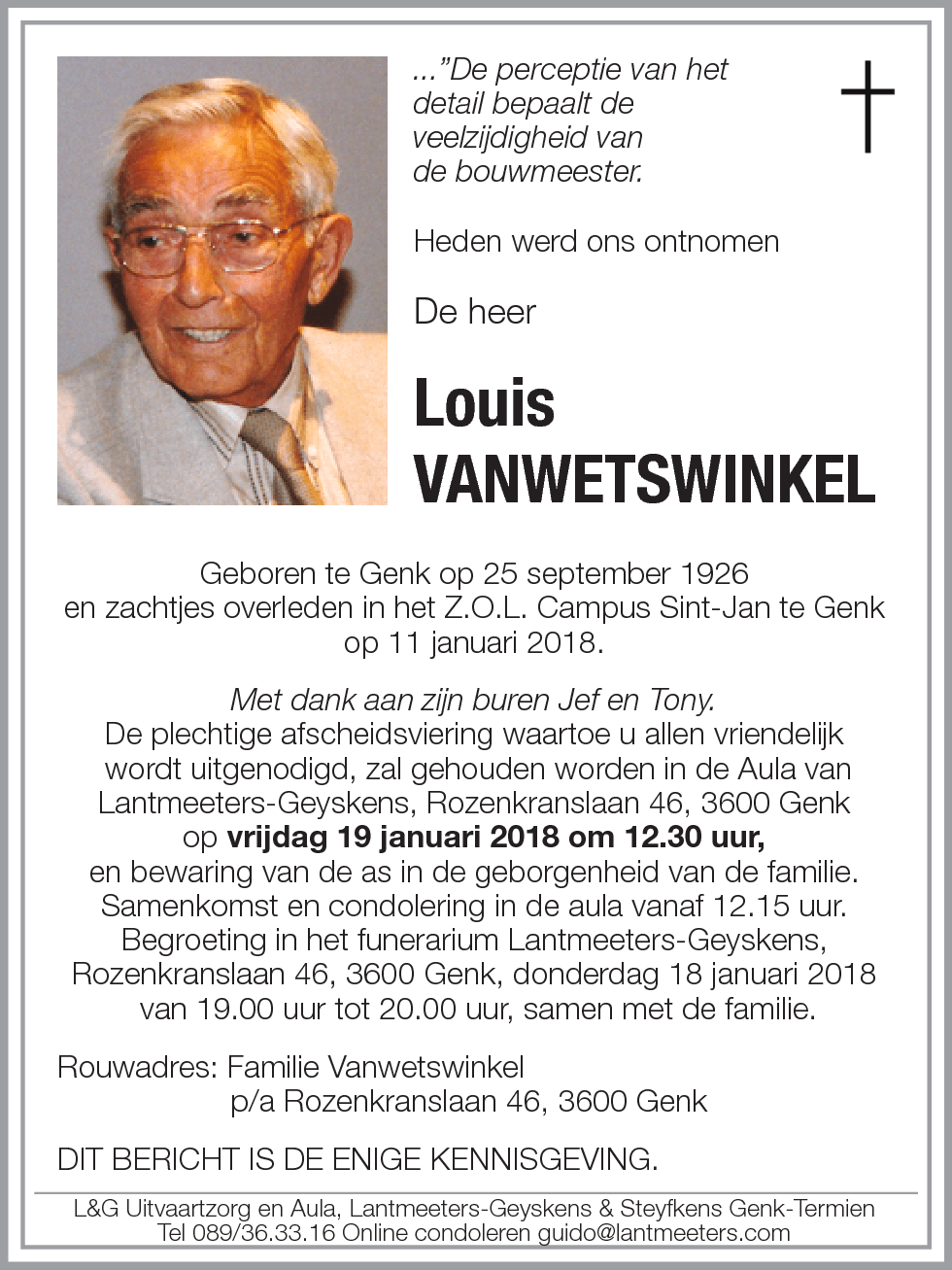 Louis VANWETSWINKEL