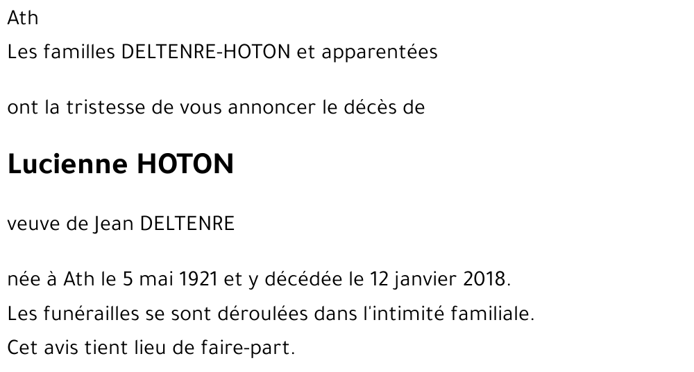 Lucienne HOTON