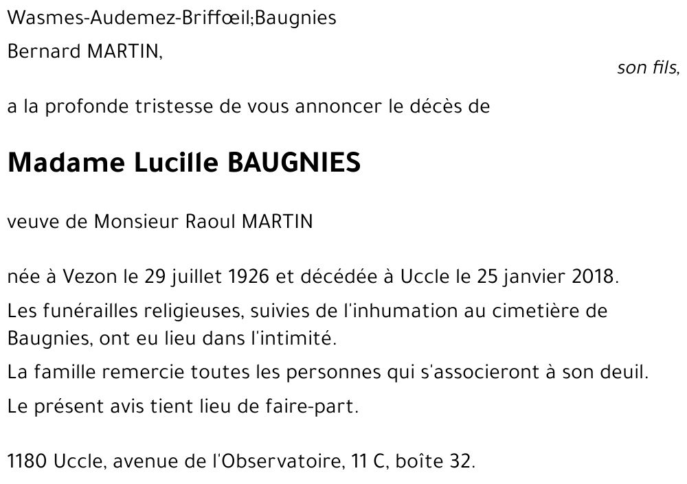 Lucille BAUGNIES