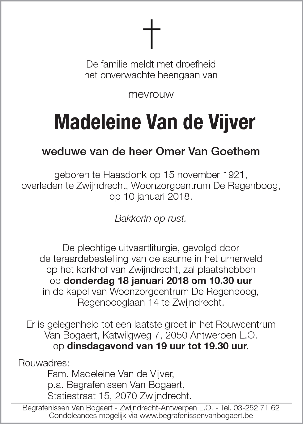 Madeleine Van de Vijver