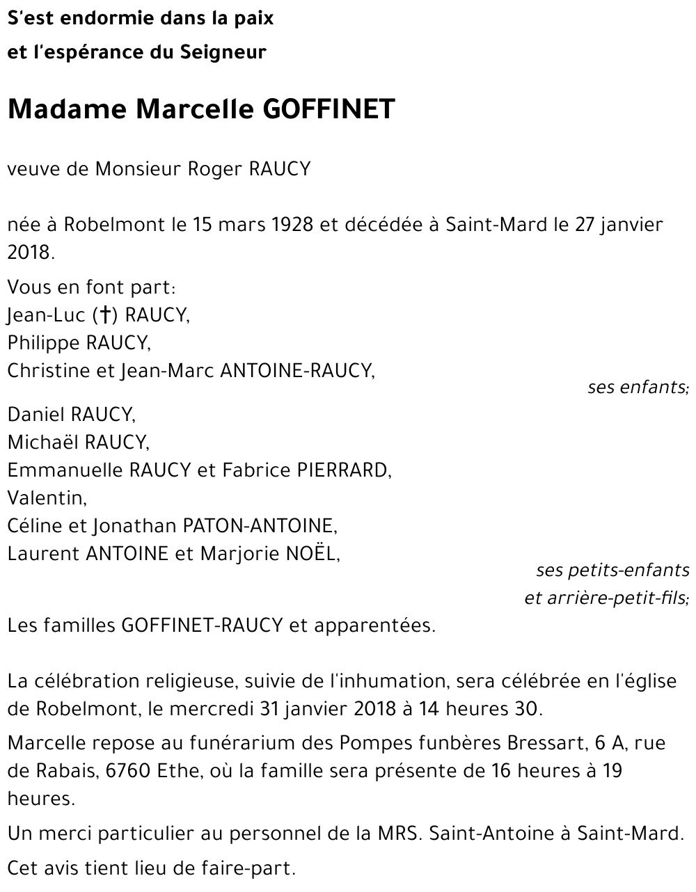 Marcelle GOFFINET 