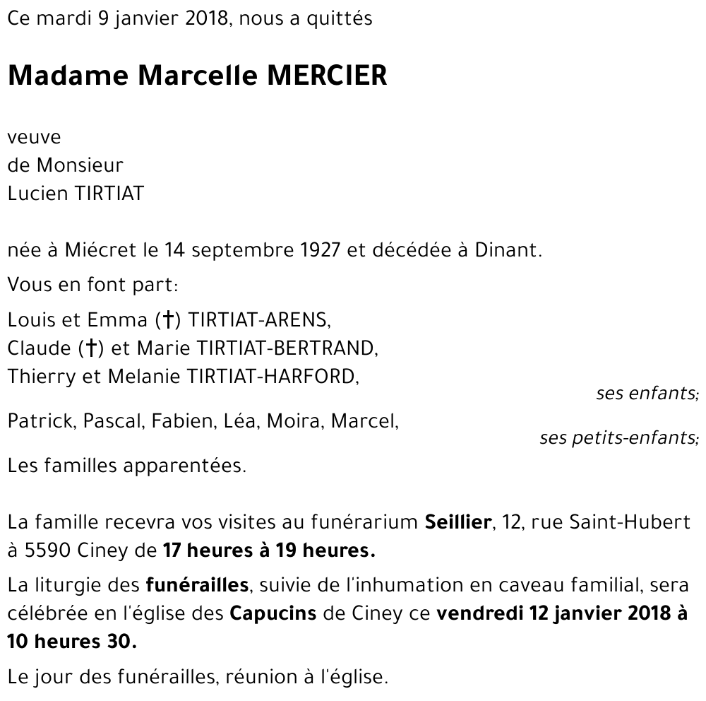 Marcelle MERCIER