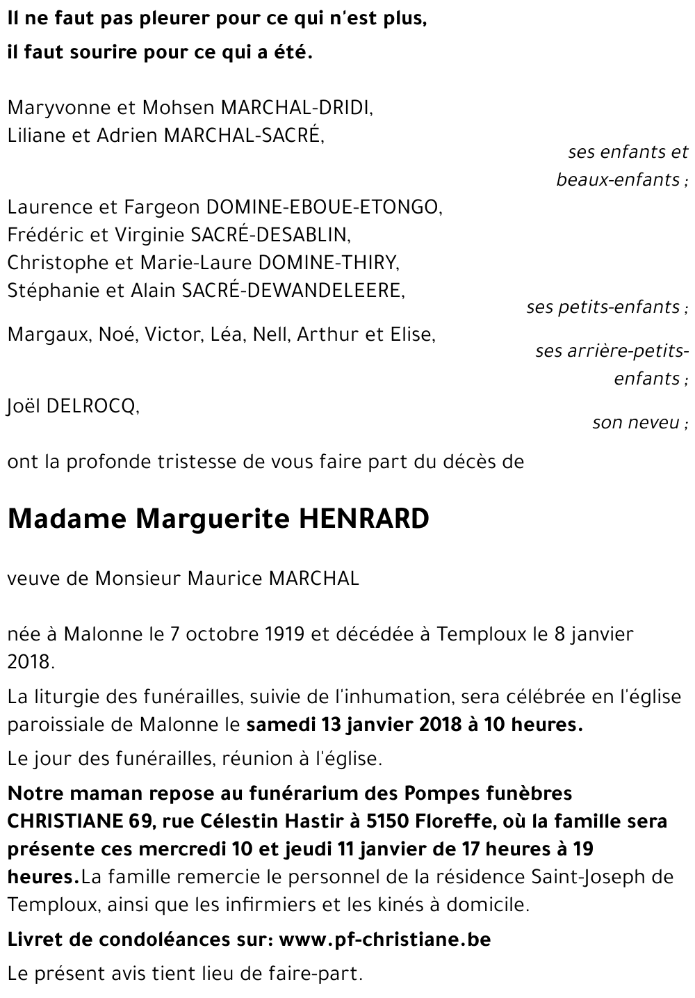 Marguerite HENRARD