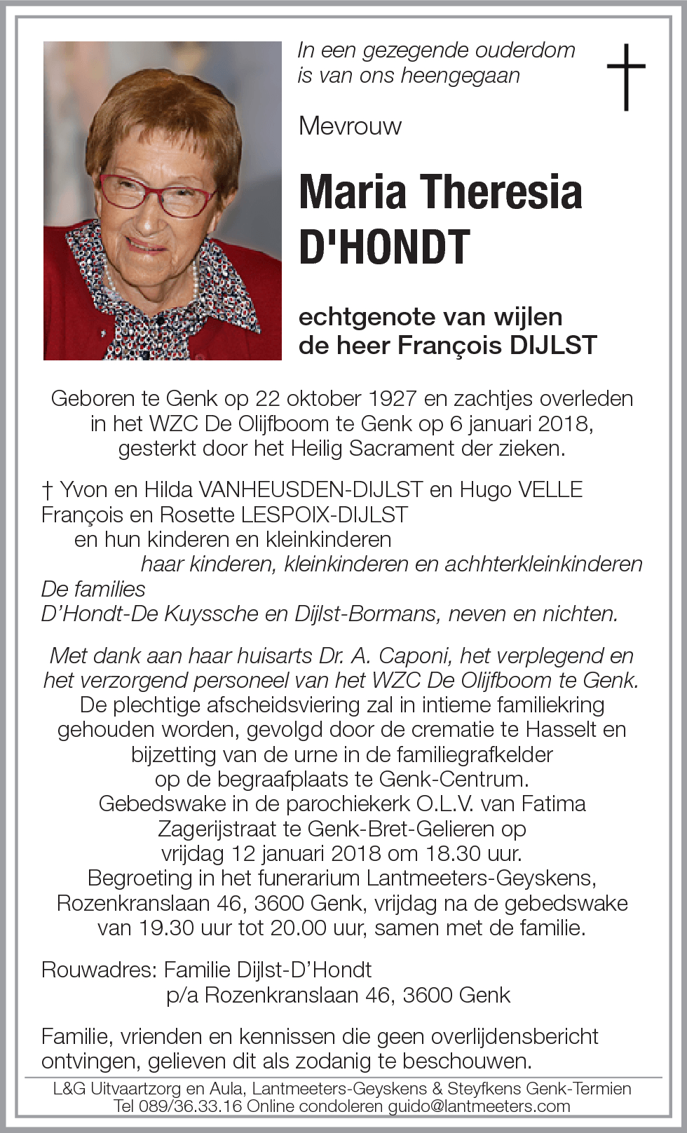 Maria Theresia D'HONDT