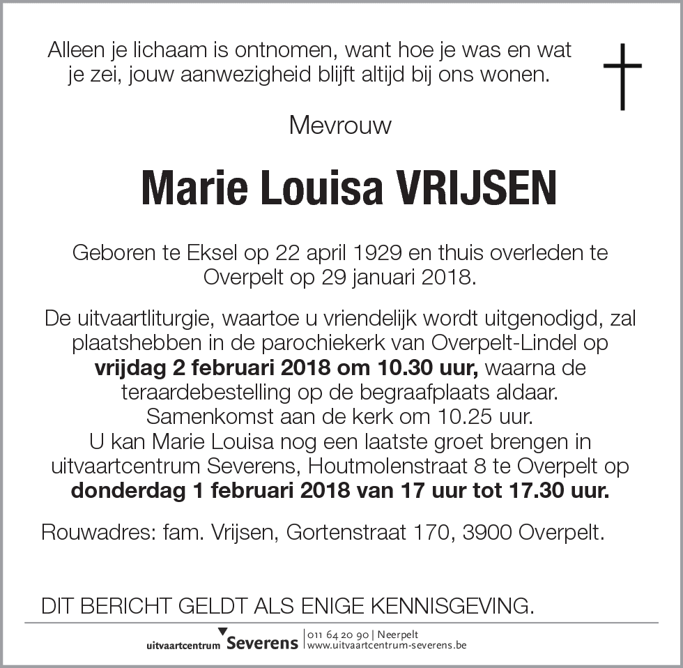 Marie Louisa Vrijsen