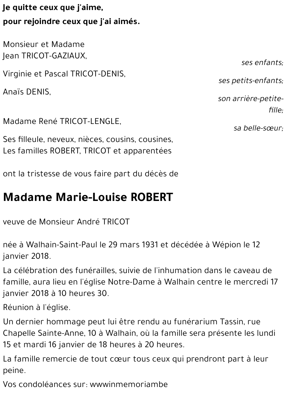 Marie-Louise ROBERT