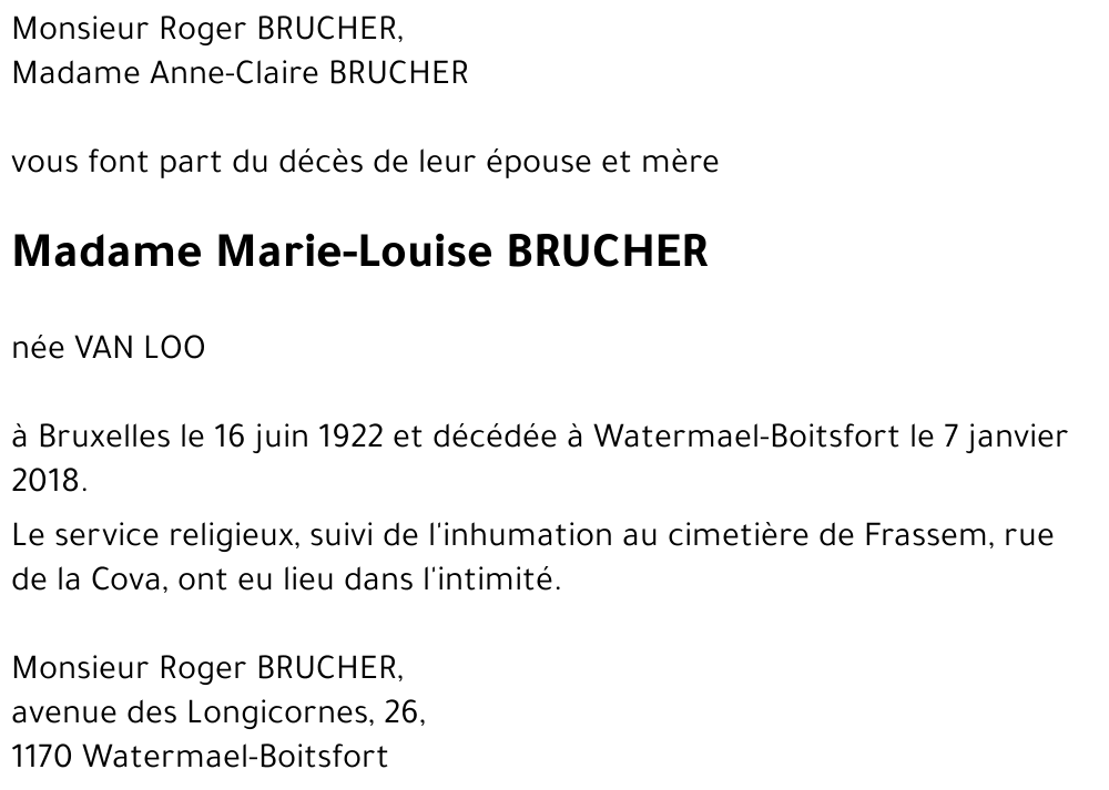 Marie-Louise VAN LOO