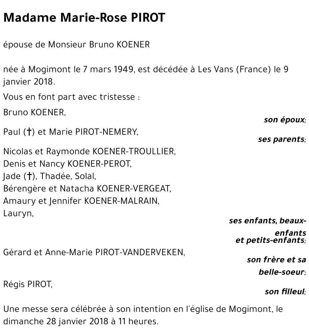 Marie-Rose PIROT