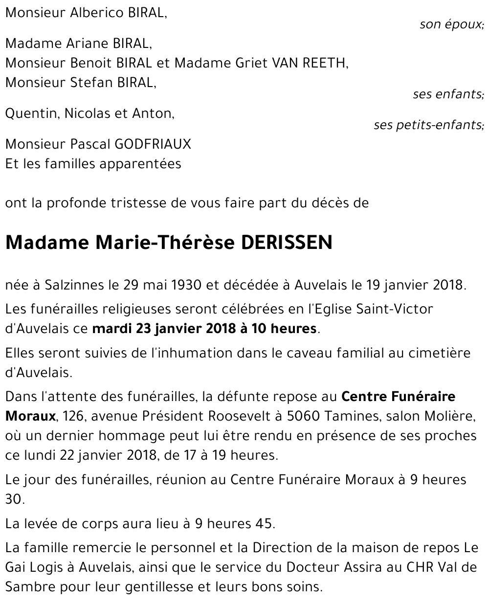 Marie-Thérèse DERISSEN