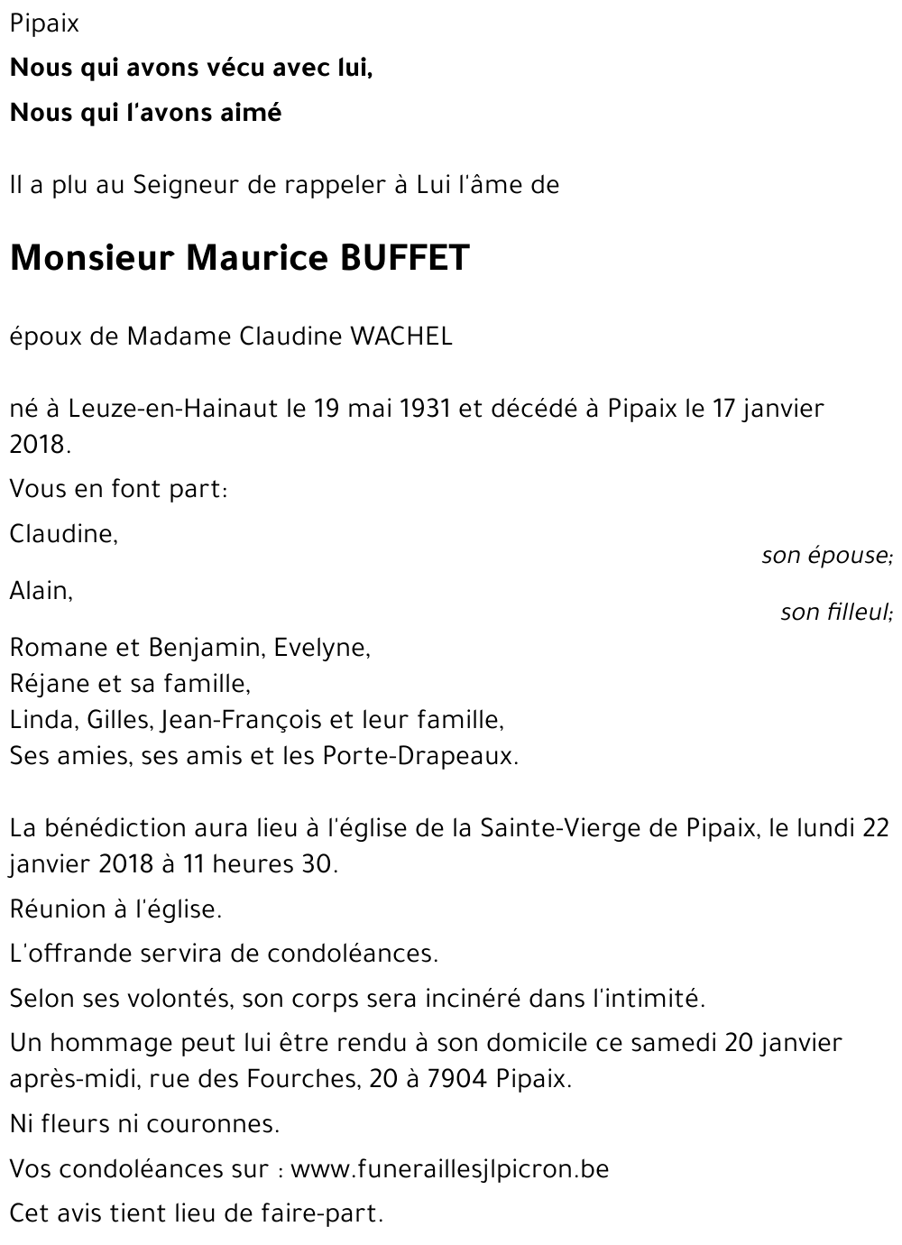 Maurice BUFFET