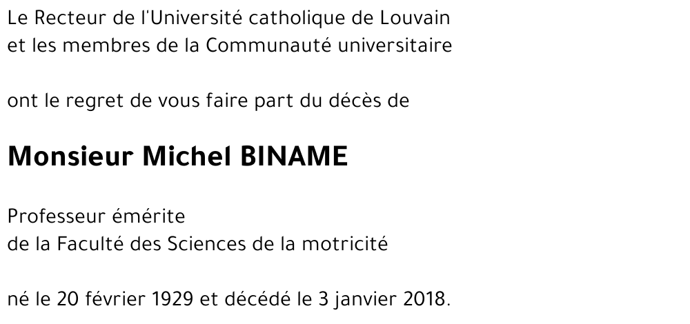 Michel BINAME