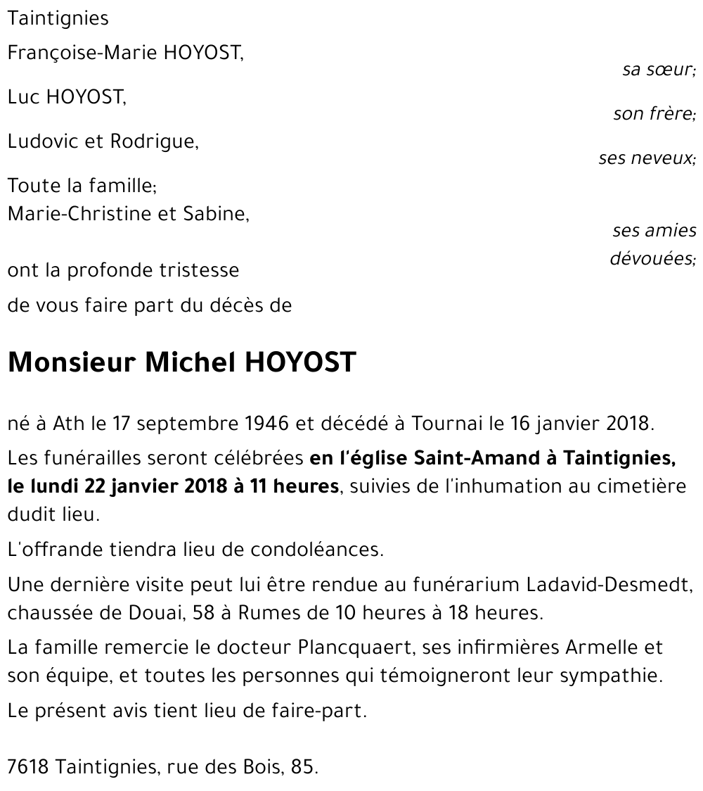 Michel HOYOST