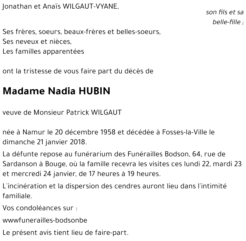 Nadia HUBIN