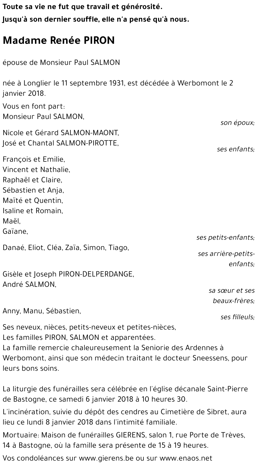 Renée PIRON