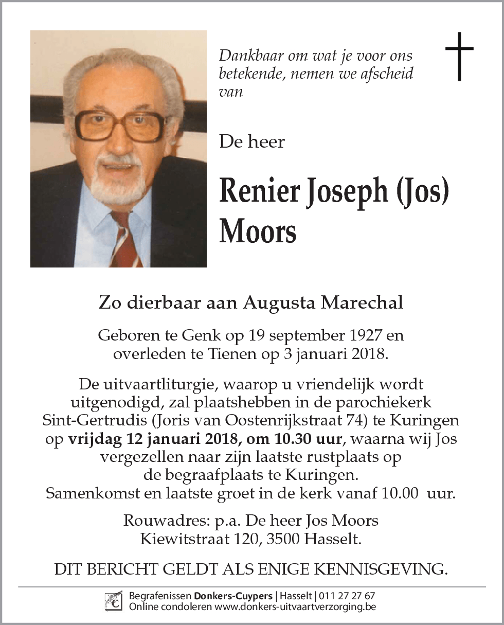 Renier Joseph (Jos) Moors