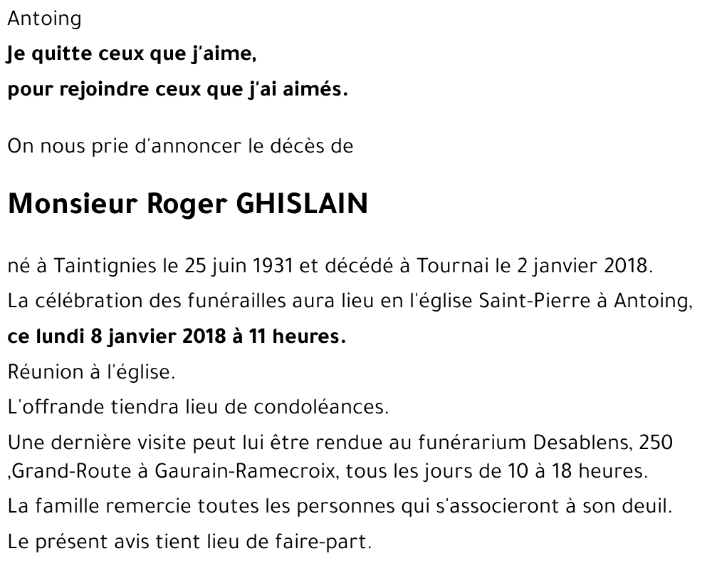 Roger GHISLAIN