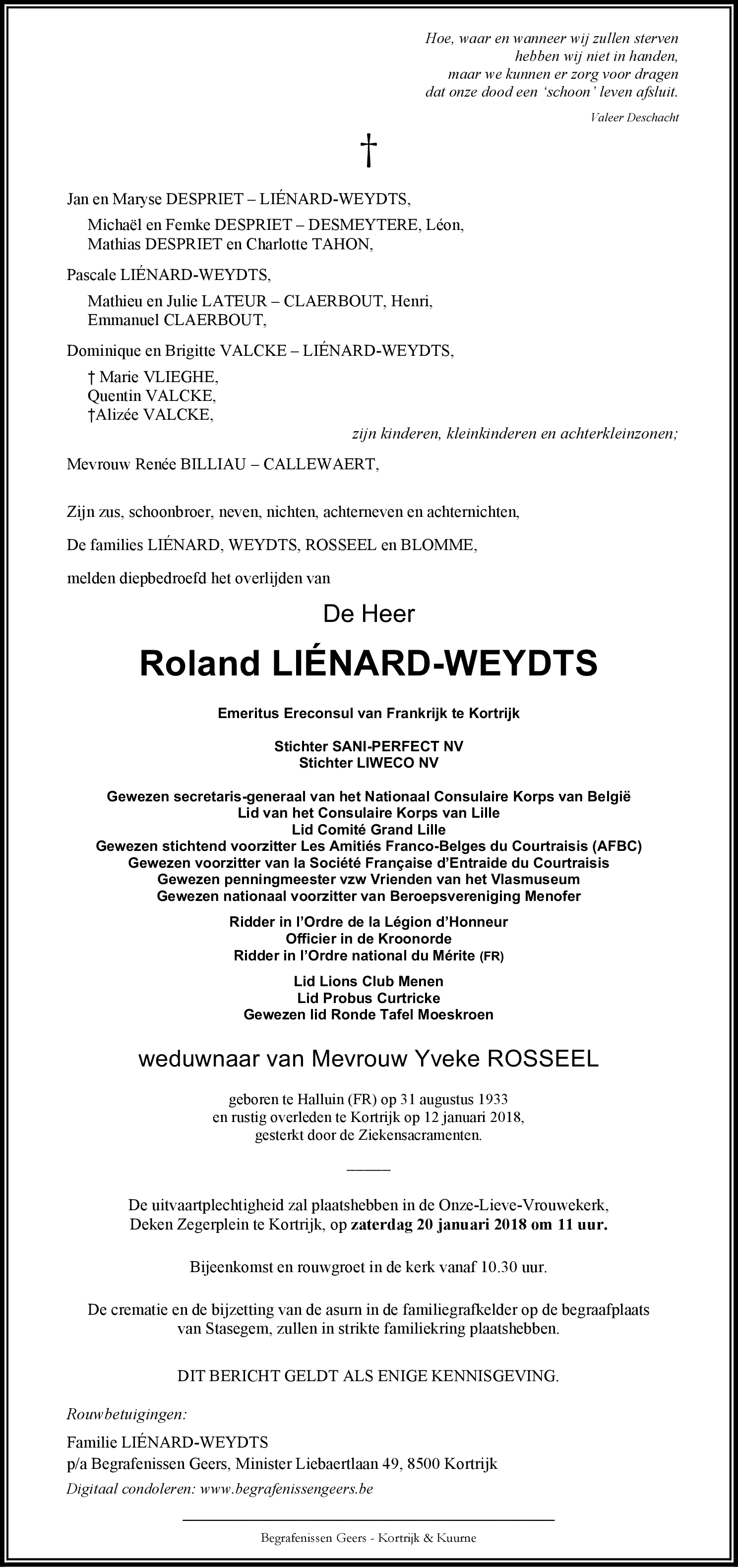 Roland LIÉNARD-WEYDTS