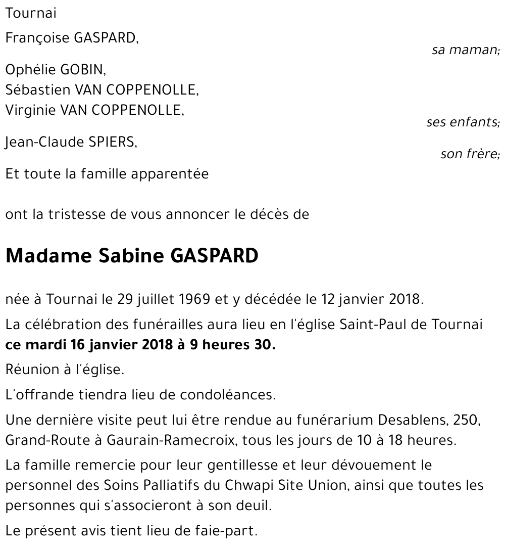 Sabine GASPARD