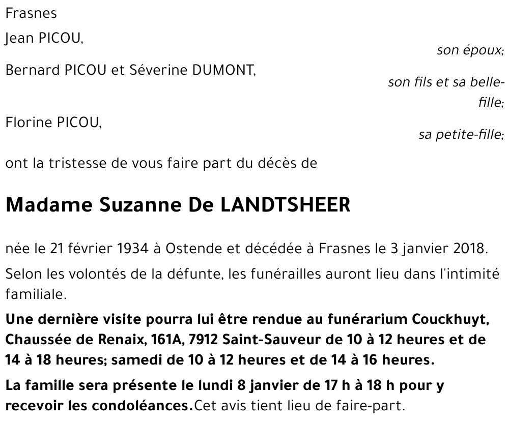 Suzanne De LANDTSHEER