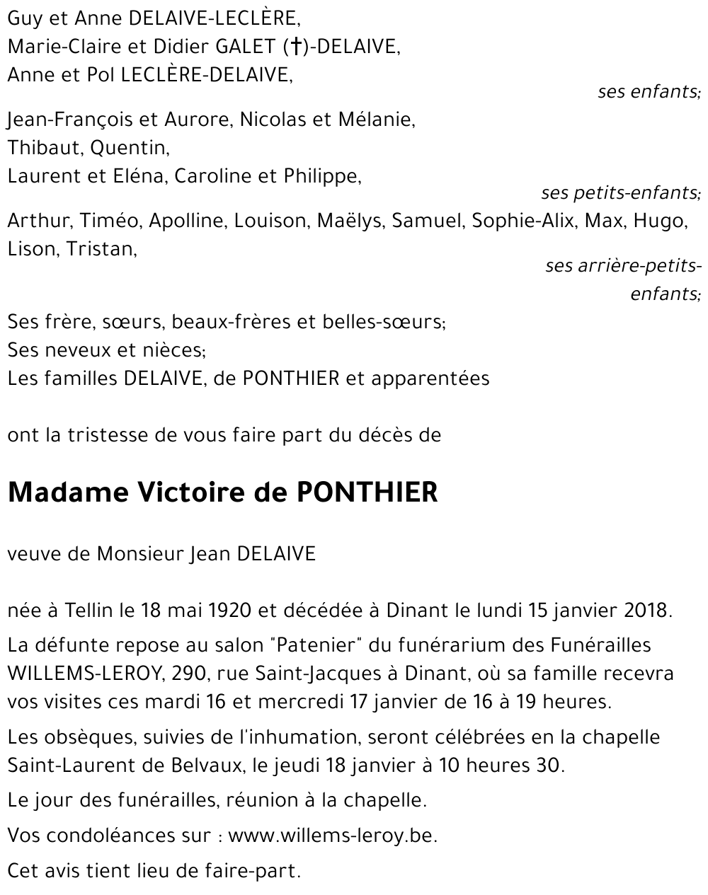 Victoire de PONTHIER