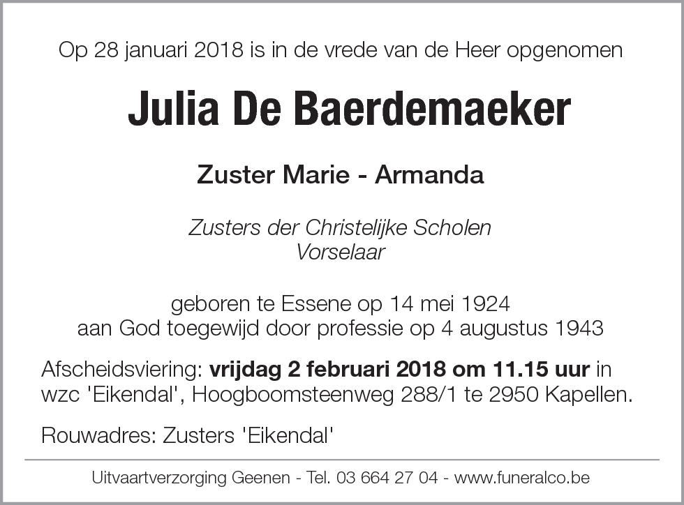 Victorine Julia De Baerdemaeker