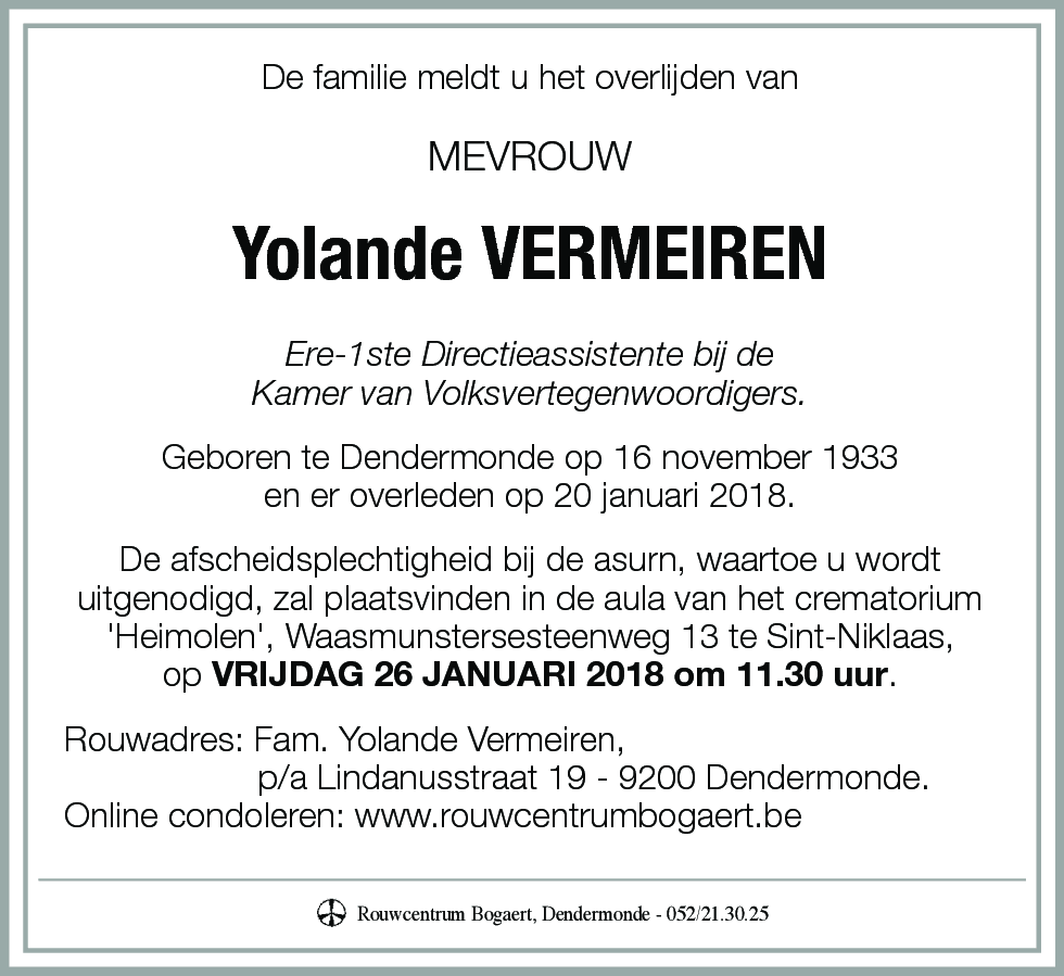 Yolande Vermeiren