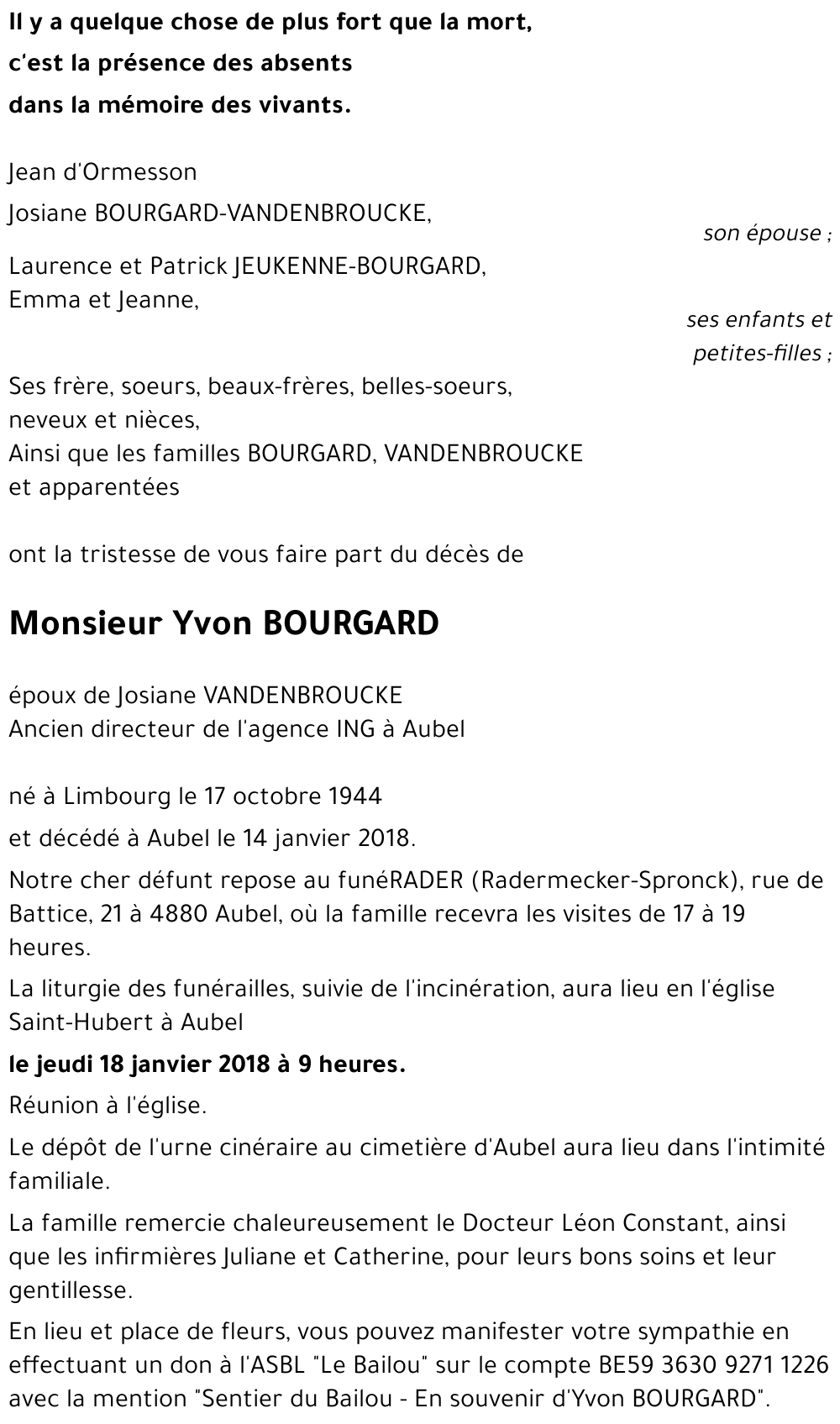 Yvon BOURGARD