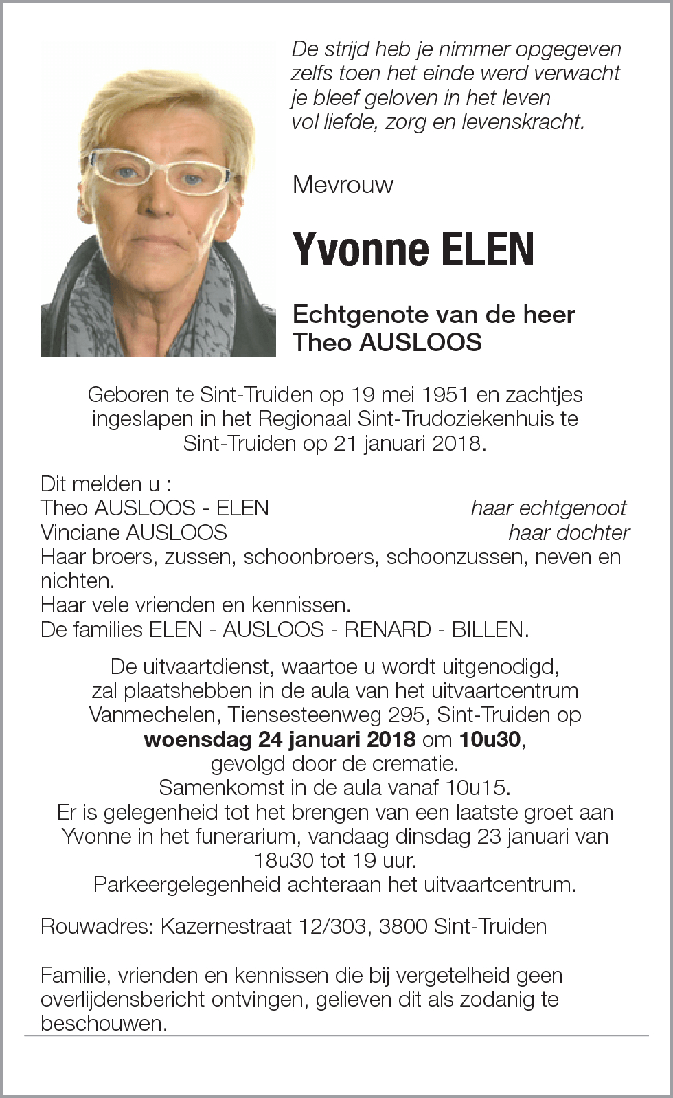 Yvonne Elen