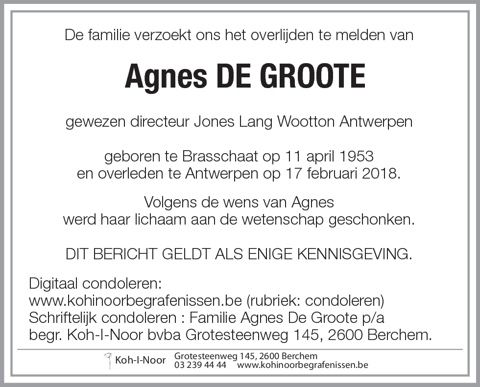 Agnes De Groote