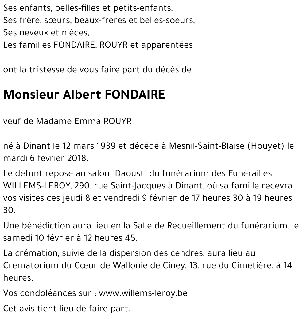 Albert FONDAIRE