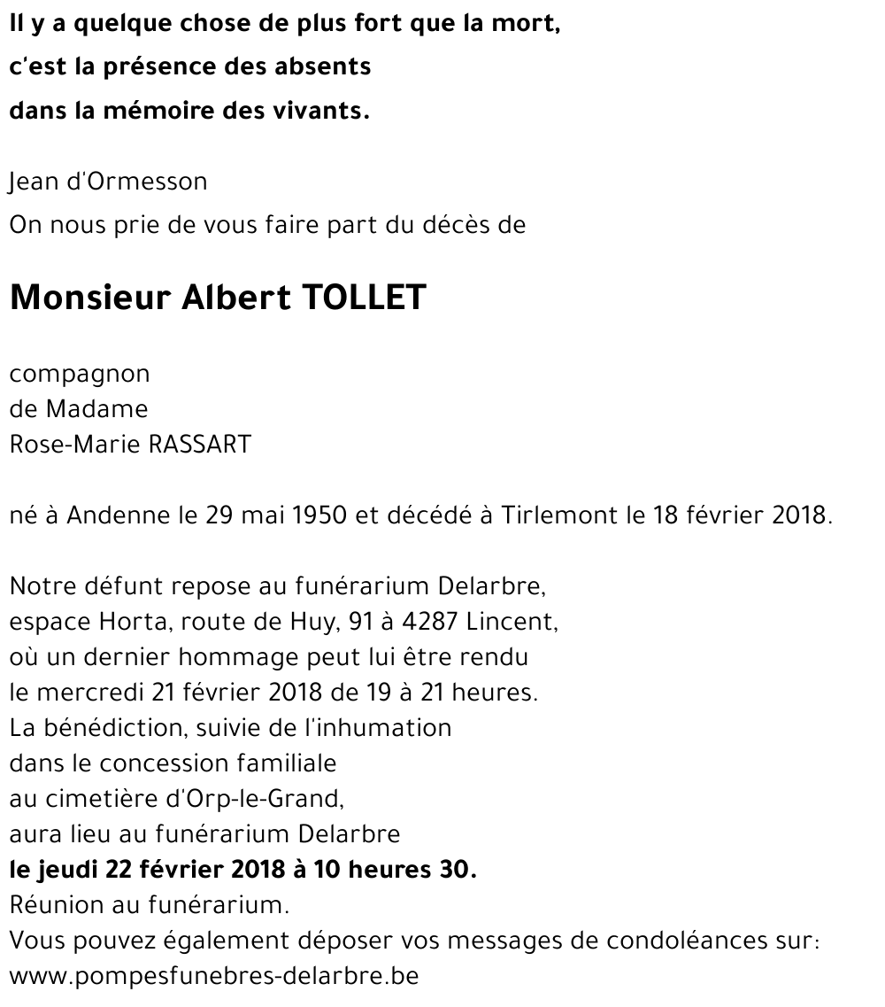 Albert TOLLET