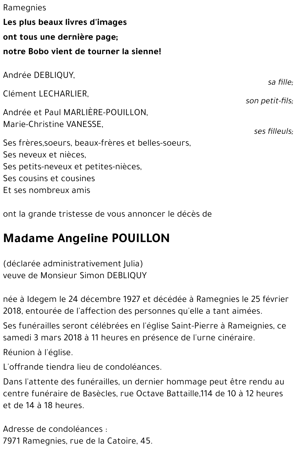 Angeline POUILLON