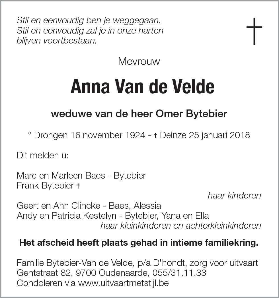 Anna Van de Velde