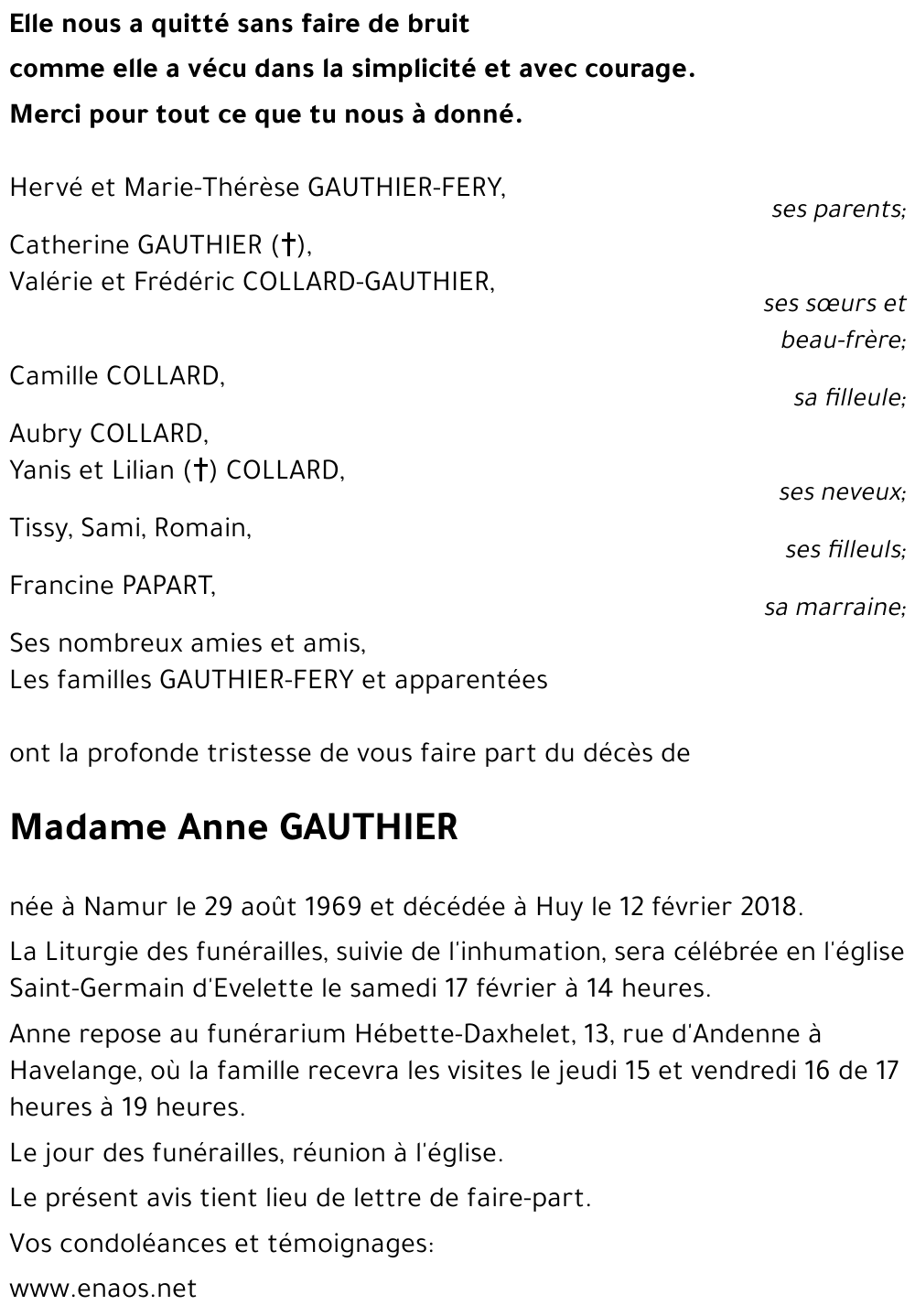 Anne GAUTHIER