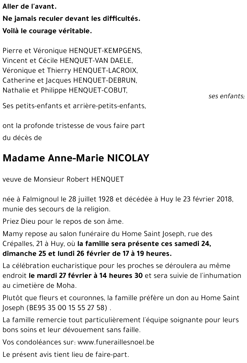 Anne-Marie NICOLAY