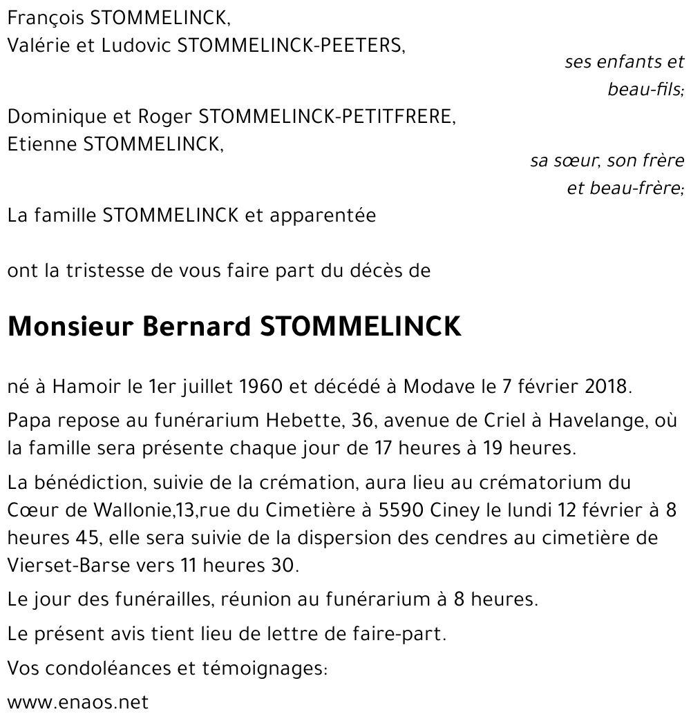 Bernard STOMMELINCK