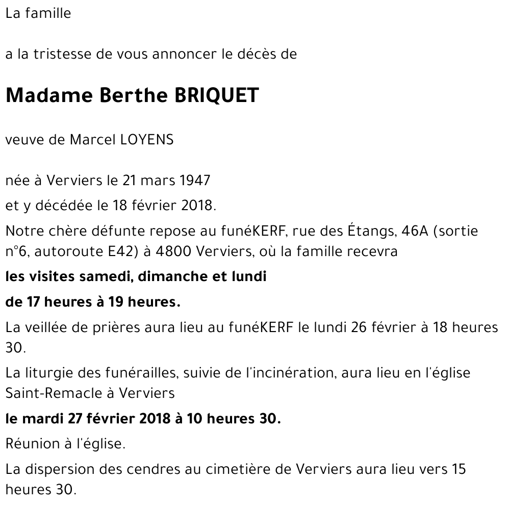 Berthe BRIQUET