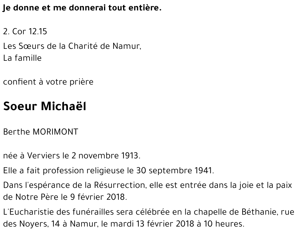 Berthe MORIMONT