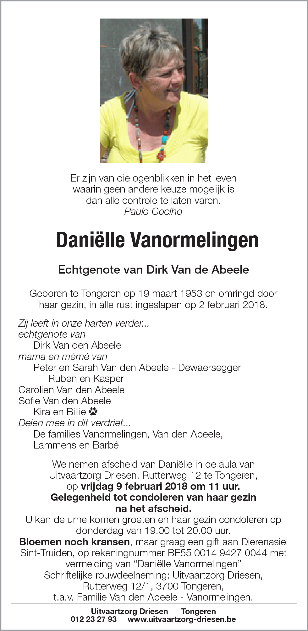 Daniëlle Vanormelingen