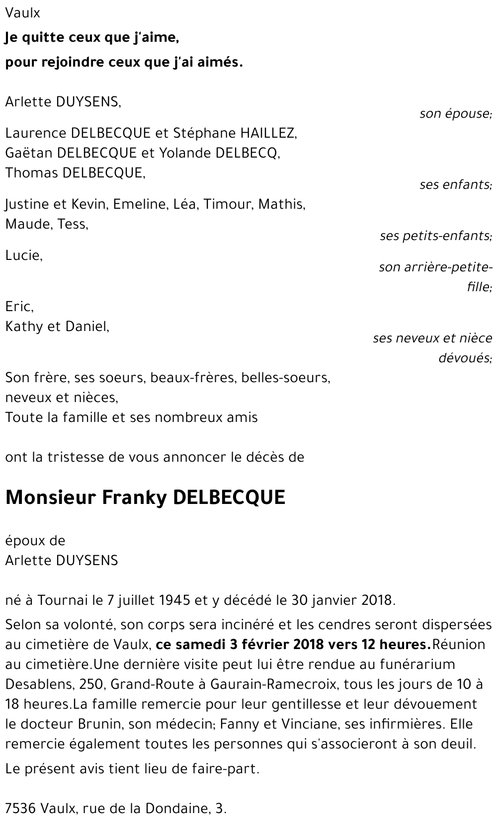 Franky DELBECQUE