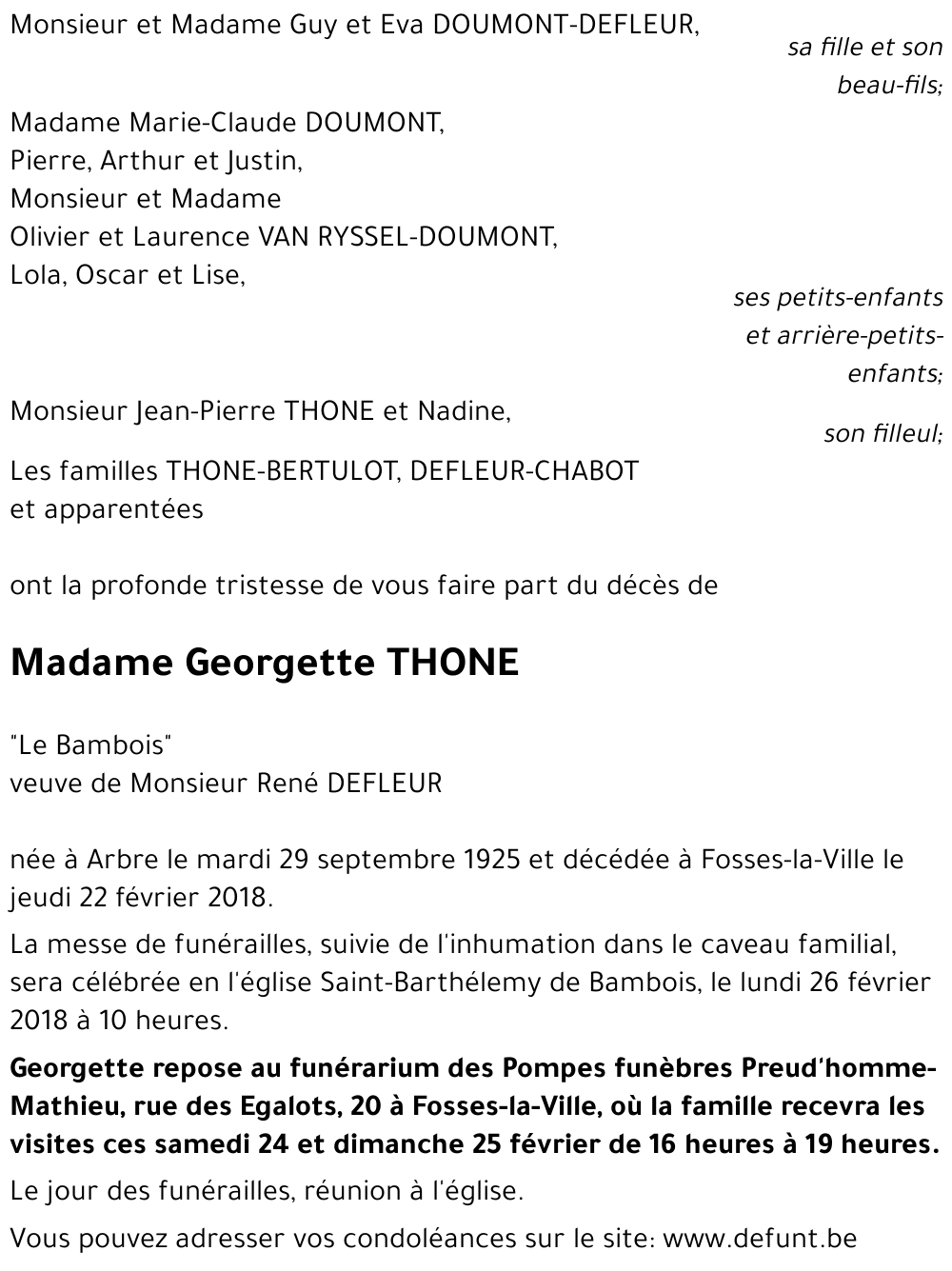 Georgette THONE