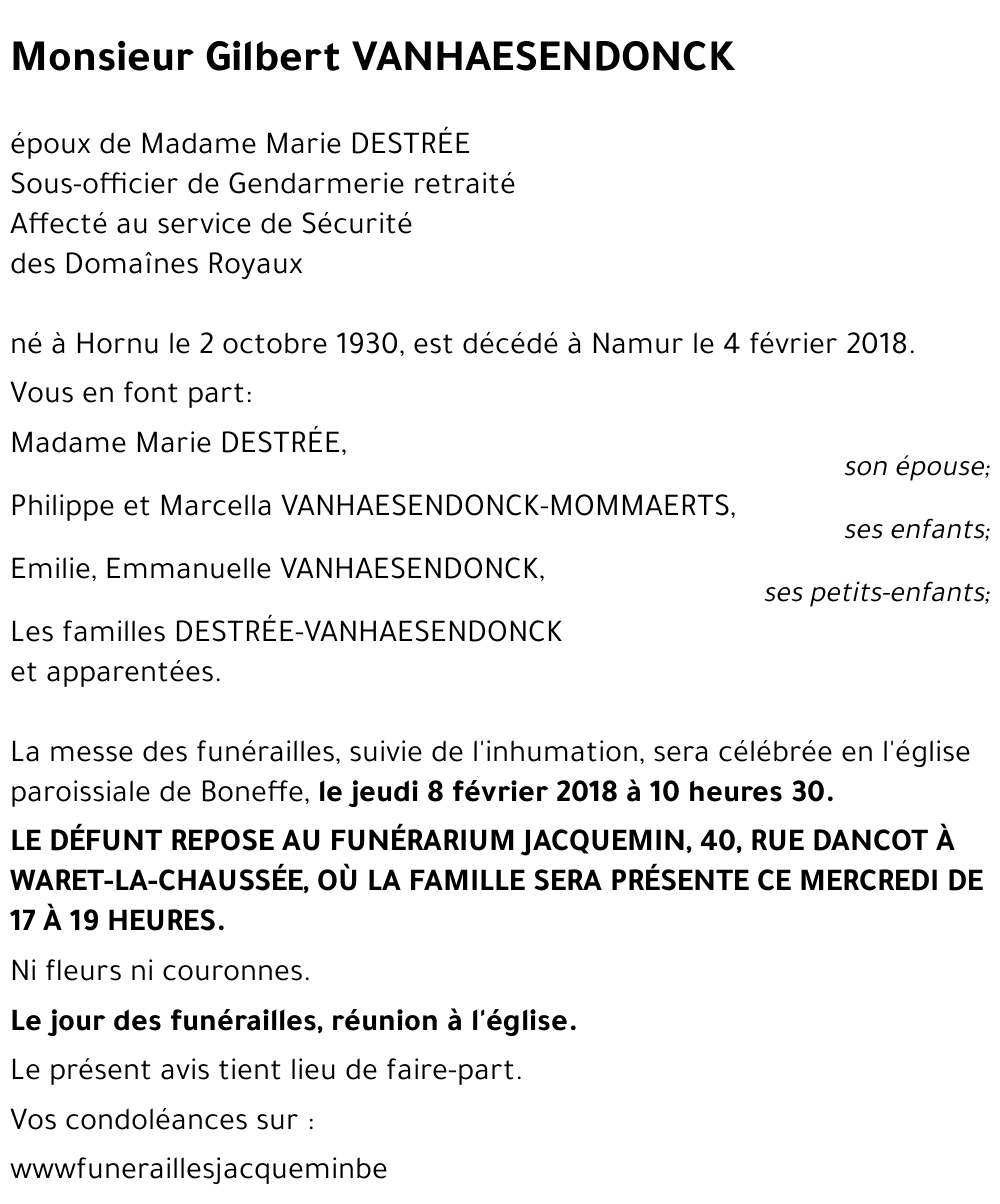 Gilbert VANHAESENDONCK