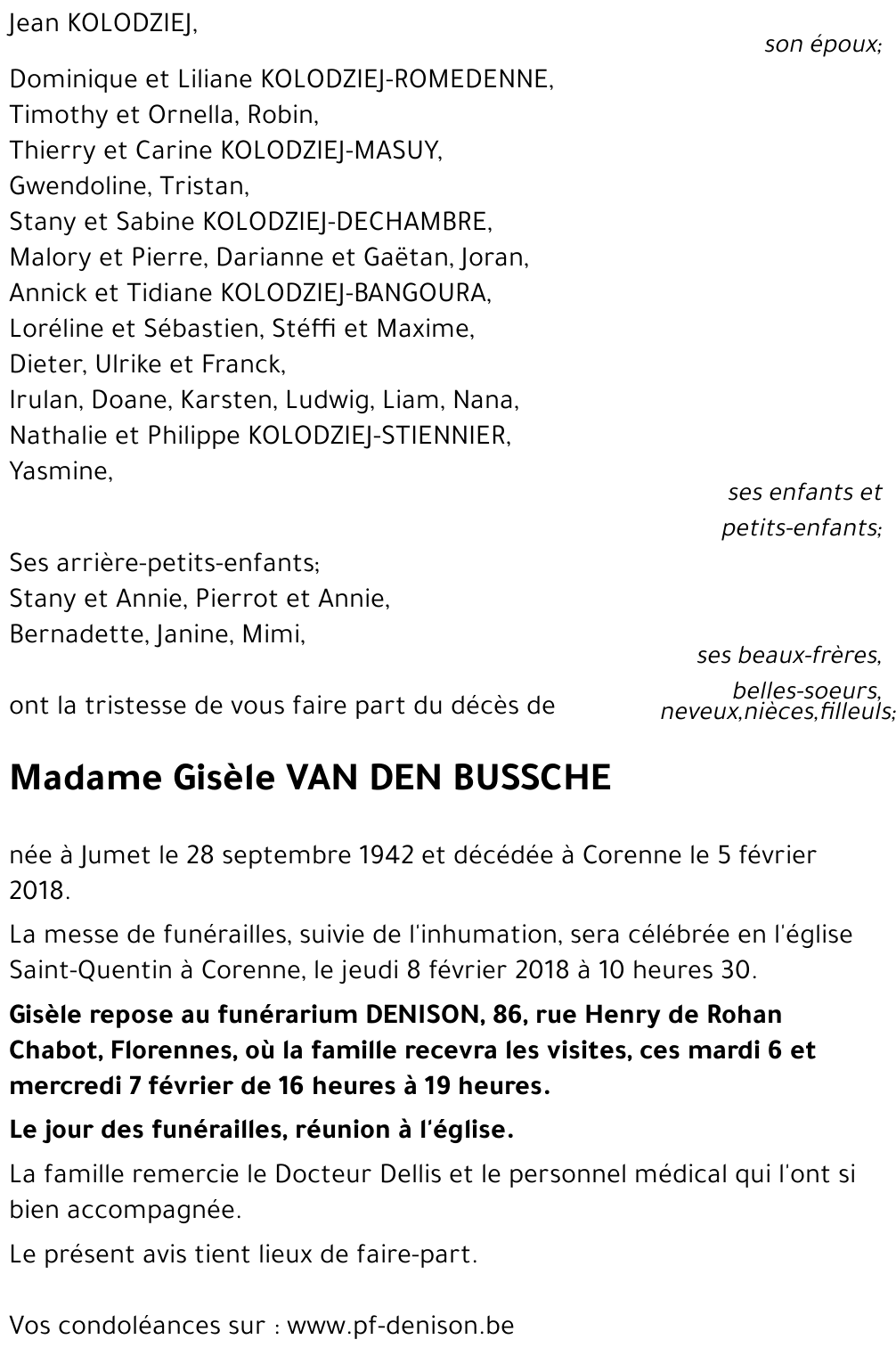 Gisèle VAN DEN BUSSCHE