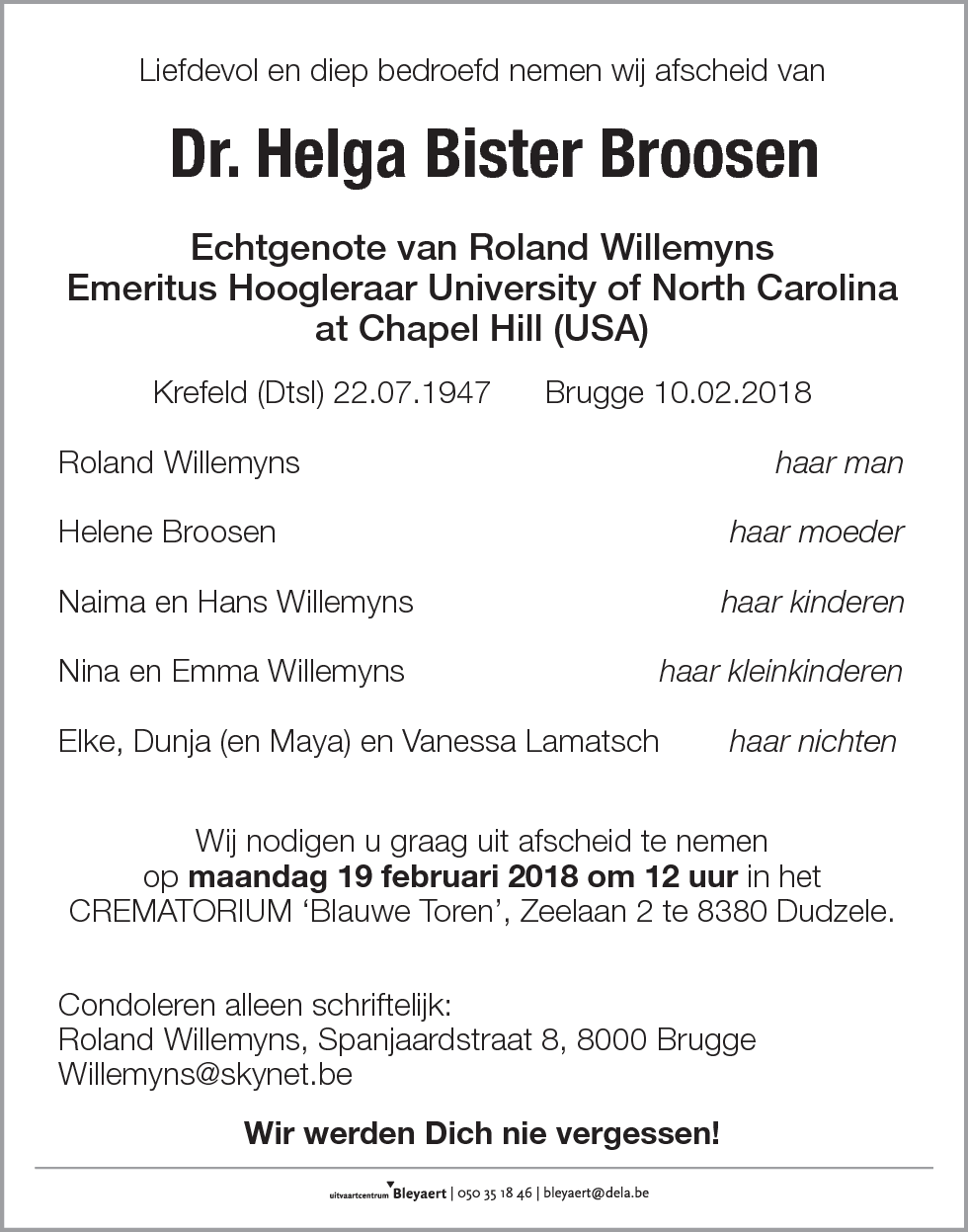 Helga Bister Broosen