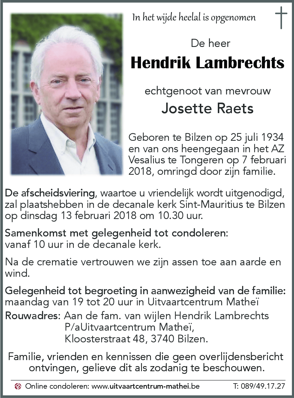 Hendrik LAMBRECHTS