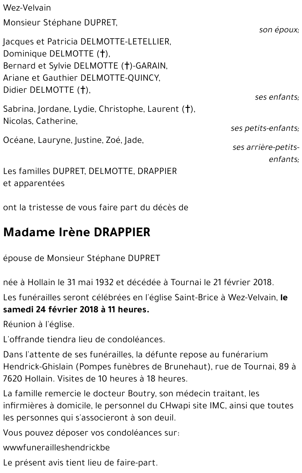 Irène DRAPPIER